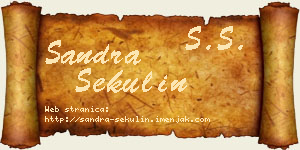 Sandra Sekulin vizit kartica